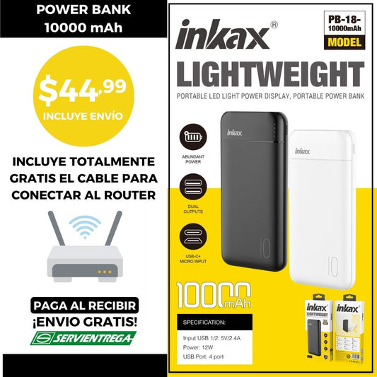 Power Bank Router de 10,000 mAh